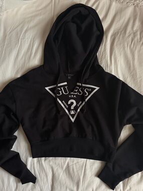 Guess Black Hoodie with White Triangle Logo